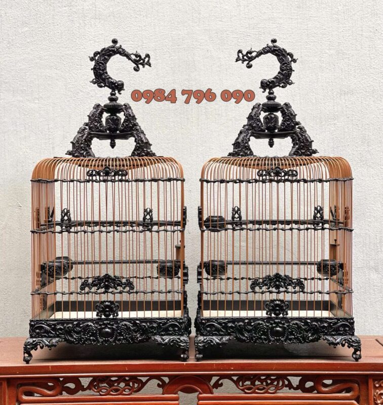 Lồng chim chào mào phom uốn vai - hoa văn tân cổ điển 18 LỒNG CHIM CHÀO MÀO PHOM UỐN VAI - HOA VĂN TÂN CỔ ĐIỂN