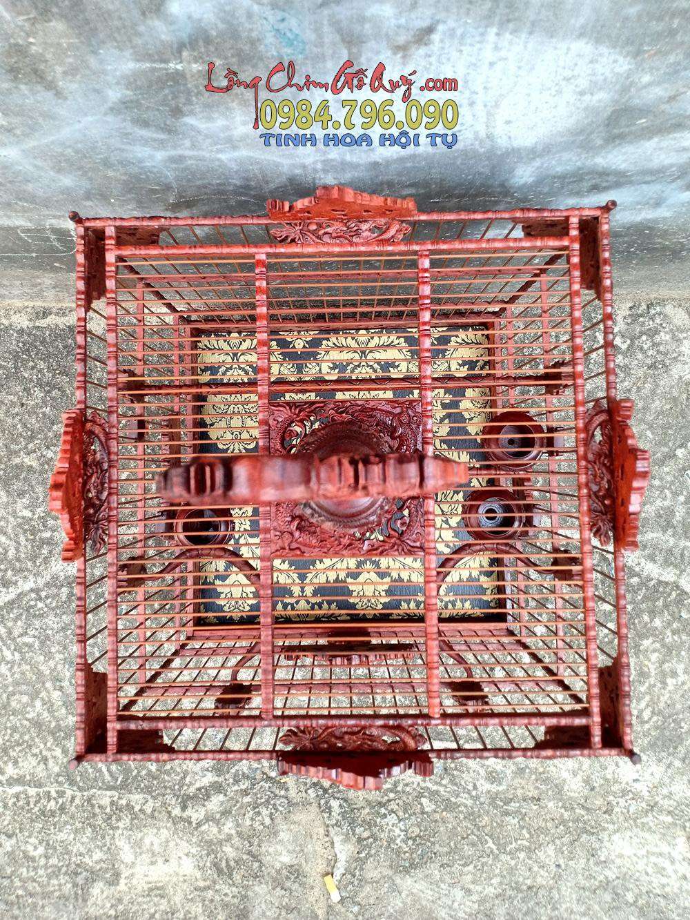 Lồng chim chào mào phom vuông cao – tích ngũ long tranh châu 3 1 2 35