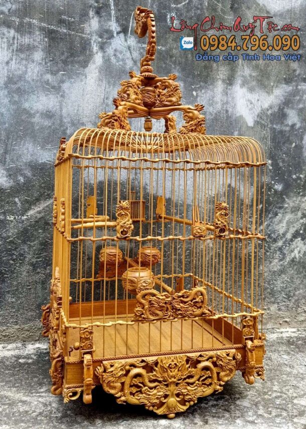 Lồng chim chào mào phom uốn vai ngũ long tranh châu 10 1 2 min 18