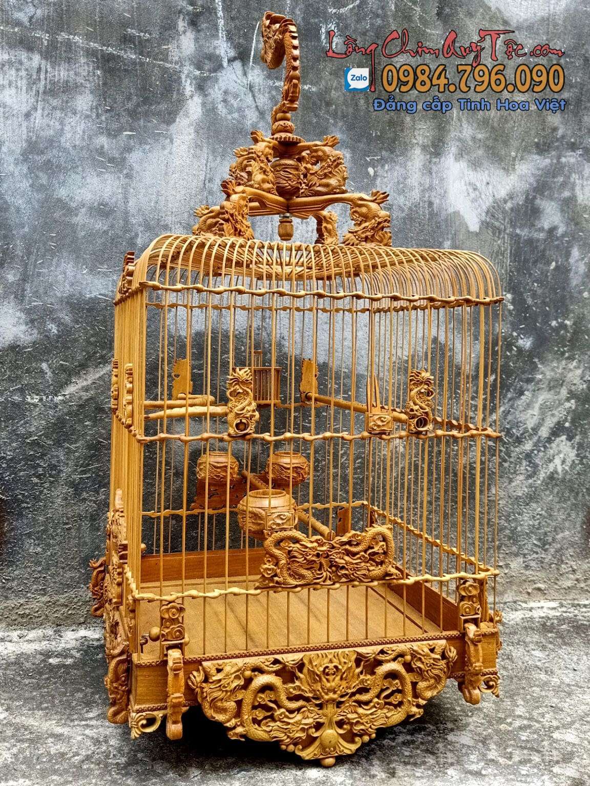 Lồng chim chào mào phom uốn vai ngũ long tranh châu 3 1 2 min 18