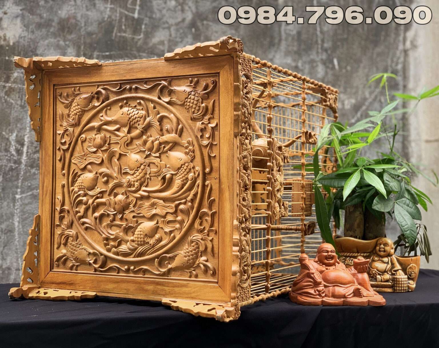 Lồng chim chào mào phom vuông cao – cửu ngư 4 1 3 32