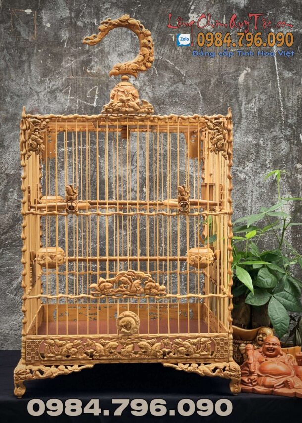 Lồng chim chào mào phom vuông cao – cửu ngư 10 1 4 30