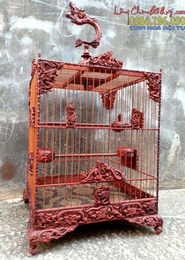 Lồng chim chào mào phom vuông cao – tích ngũ long tranh châu 10 1 4 35