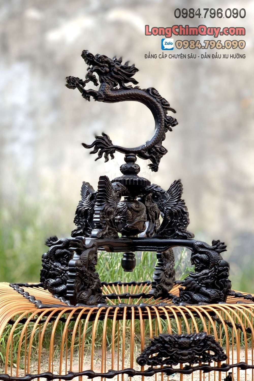 Lồng chim chào mào phom uốn vai tứ linh – long lân quy phụng 4 1 5 27