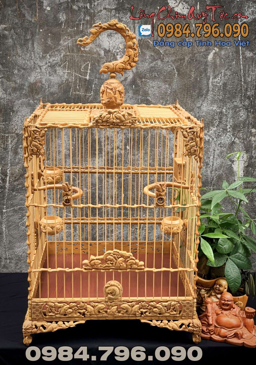 Lồng chim chào mào phom vuông cao – cửu ngư 6 1 5 29