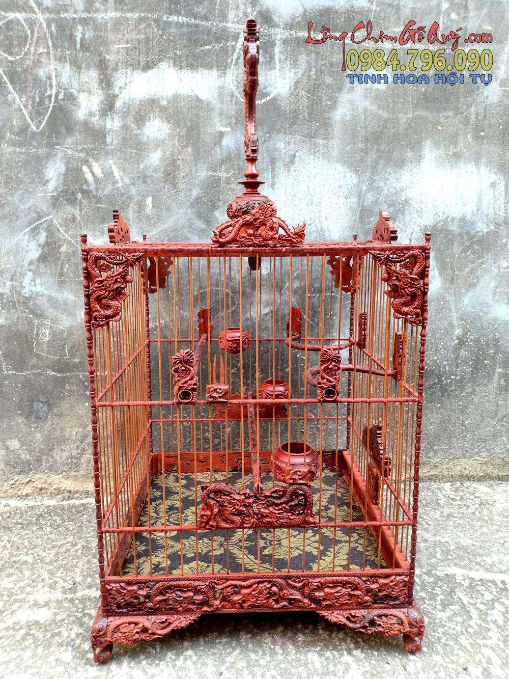 Lồng chim chào mào phom vuông cao – tích ngũ long tranh châu 6 1 5 33