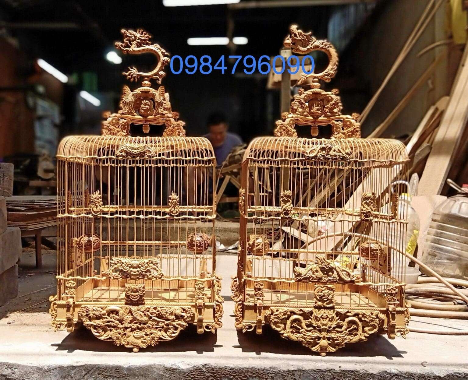 Lồng chim chào mào phom uốn vai ngũ long tranh châu 6 1 6 min 13