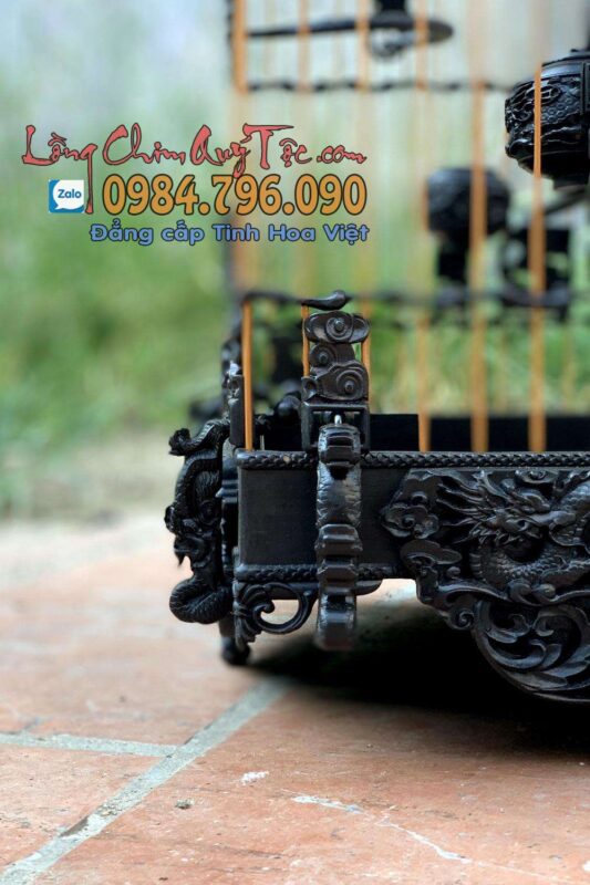 Lồng chim chào mào phom uốn vai tứ linh – long lân quy phụng 24 LỒNG CHIM CHÀO MÀO PHOM UỐN VAI TỨ LINH – LONG LÂN QUY PHỤNG