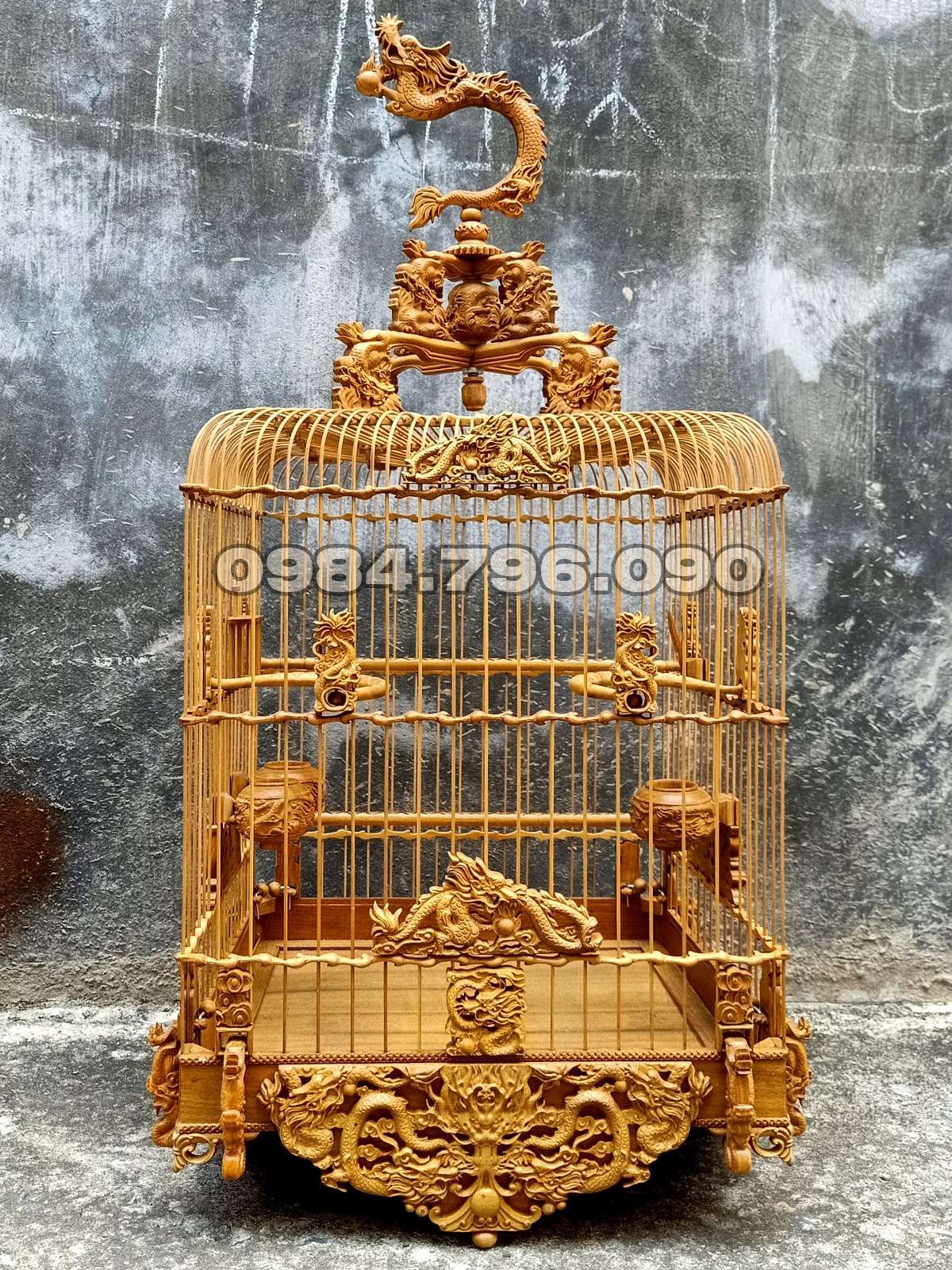 Lồng chim chào mào phom uốn vai ngũ long tranh châu 7 1 7 min 10