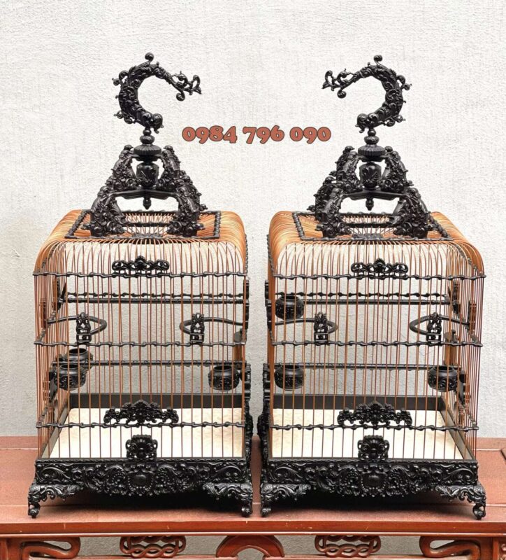 Lồng chim chào mào phom uốn vai - hoa văn tân cổ điển 22 LỒNG CHIM CHÀO MÀO PHOM UỐN VAI - HOA VĂN TÂN CỔ ĐIỂN