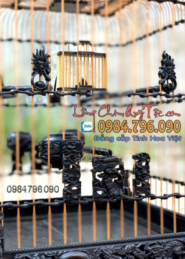 Lồng chim chào mào phom uốn vai tứ linh – long lân quy phụng 15 1 8 6