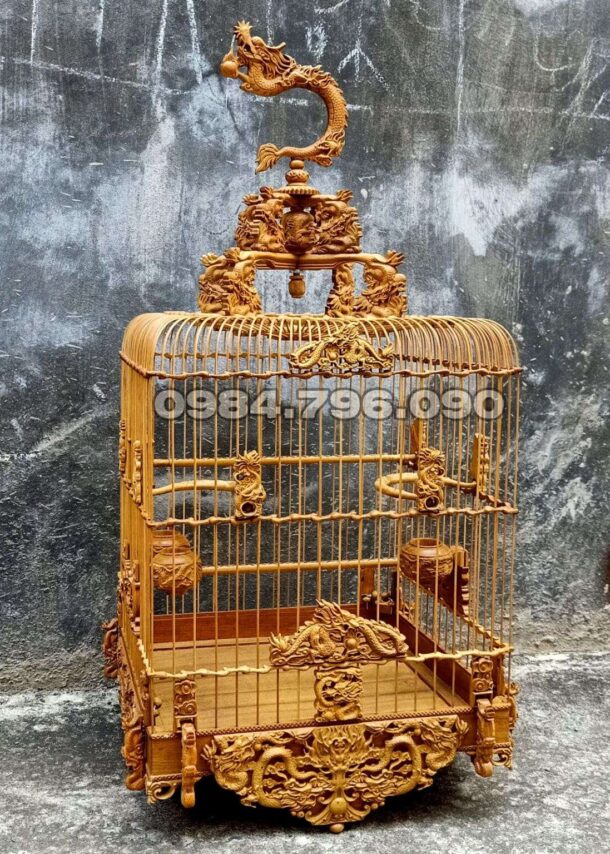 Lồng chim chào mào phom uốn vai ngũ long tranh châu 15 1 8 min 5