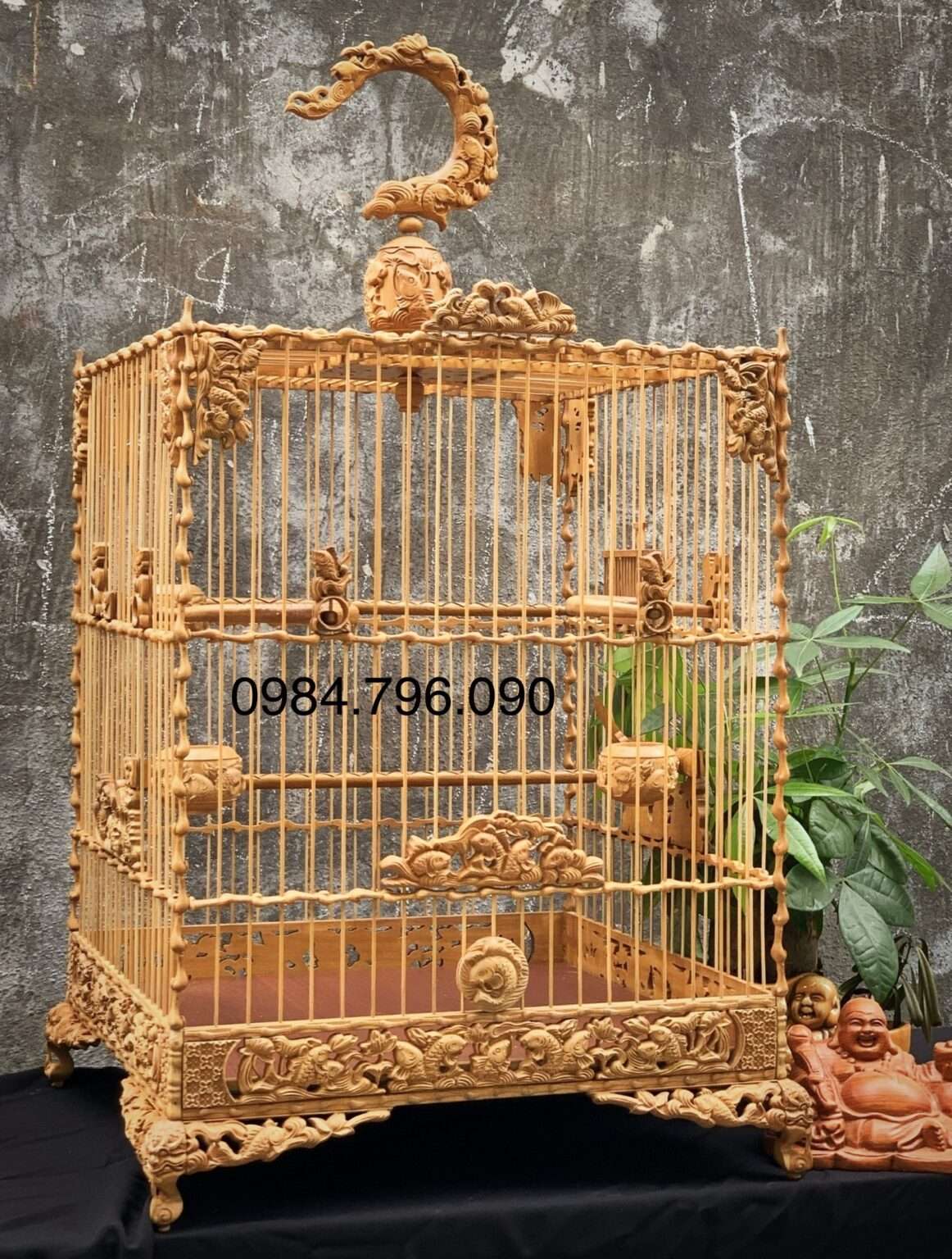 Lồng chim chào mào phom vuông cao – cửu ngư 1 Dai dien 1