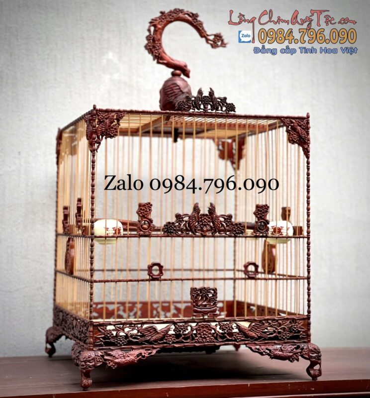 Lồng Chim Chào Mào Phom Vuông Đấu – Tích Chim Hoa Chào Mào Đấu 14 Lồng Chim Chào Mào Phom Vuông Đấu – Tích Chim Hoa Chào Mào Đấu | Gỗ Trắc Đỏ Tuyển Chọn, Chuẩn Đẳng Cấp Người Chơi Chim Sành