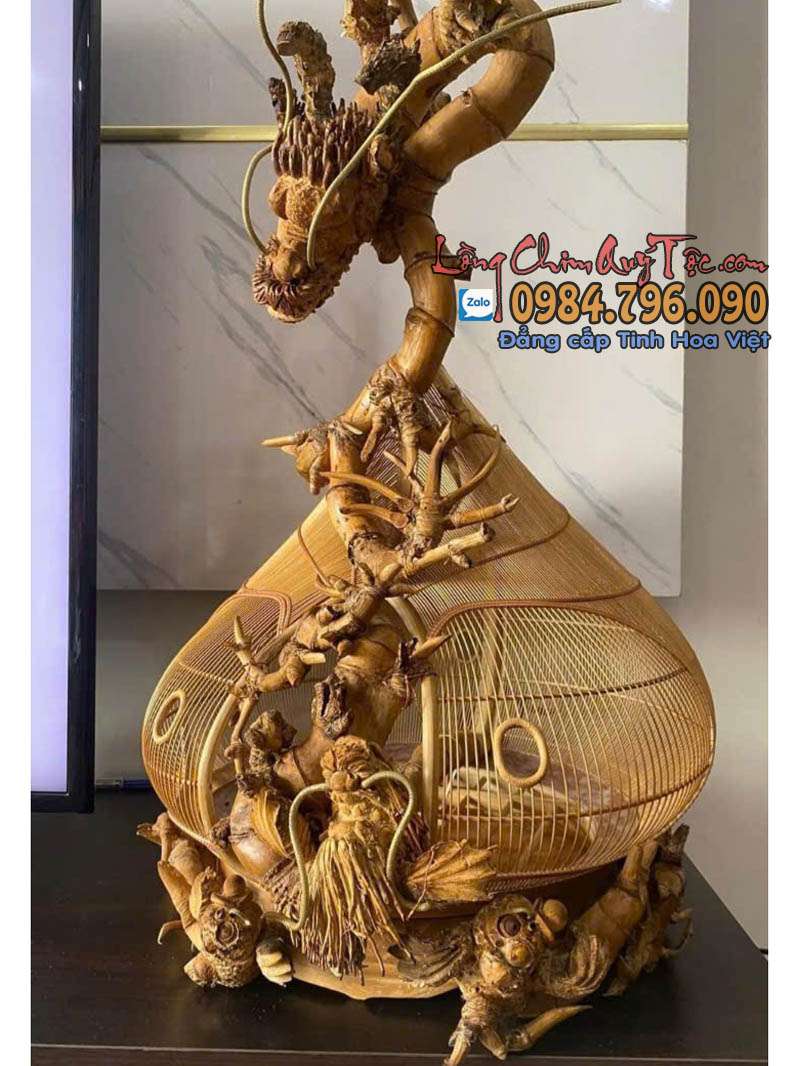 Lồng cu gáy gốc tre già đục Rồng Mã 14 4 5 3
