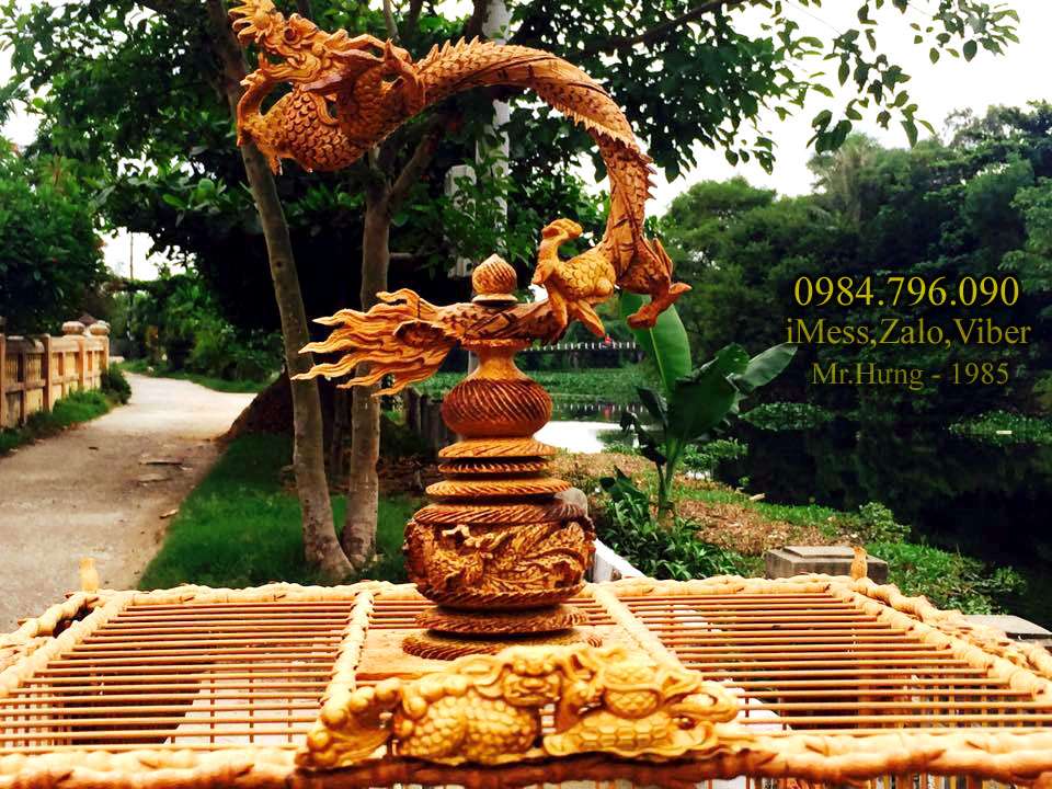 Lồng chim chào mào tre già phom vuông chào mào chạm Tứ Linh mới 5 10 4