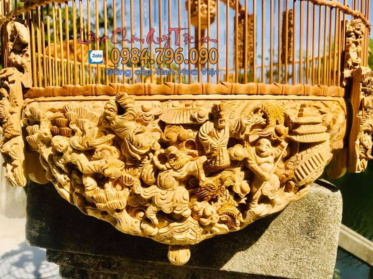 Lồng chim chào mào tre già 68 nan tích chạm Tây Du Ký 24 Lồng Chim Chào Mào 68 Nan Tre Già – Nghệ Thuật & Câu Chuyện Tây Du Ký Bất Hủ