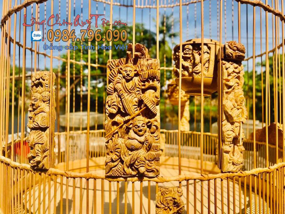 Lồng chim chào mào tre già 68 nan tích chạm Tây Du Ký 5 107511977 1564091987117397 2404339758633632905 n
