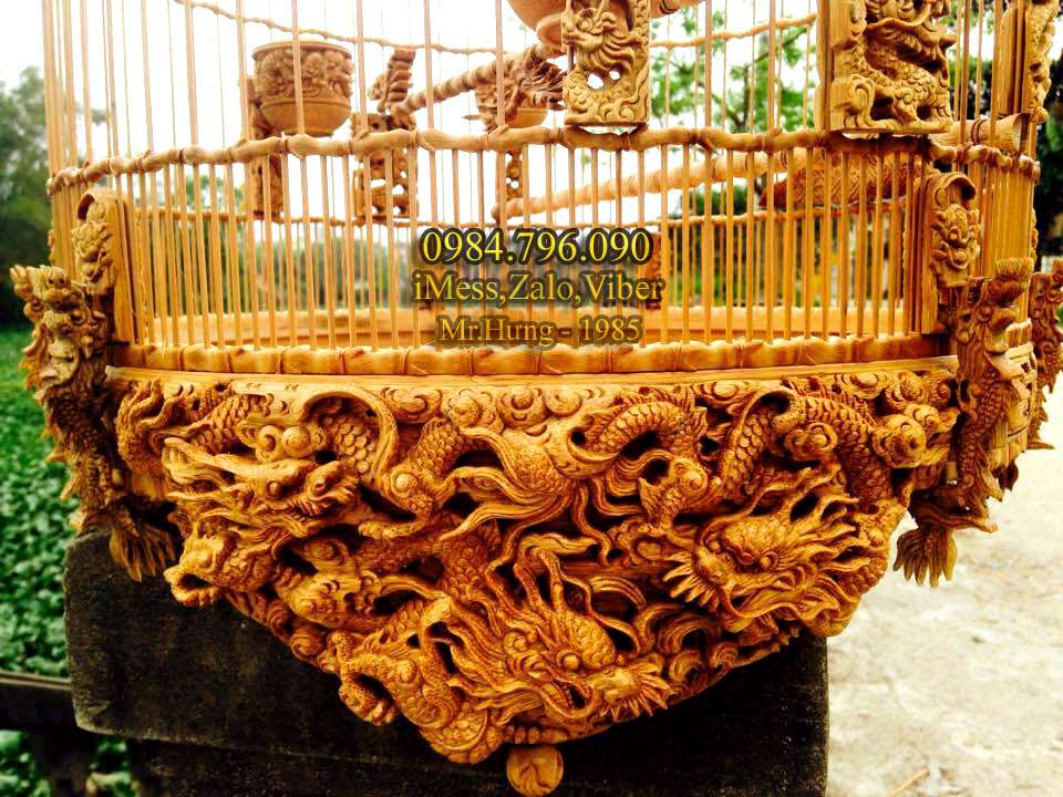 Lồng chim chào mào tre già 68 nan chạm tích Cửu Long 15 Lồng Chim Chào Mào Tre Già 68 Nan – Chạm Tích Cửu Long | Thủ Công Tinh Xảo, Đẳng Cấp Quý Tộc