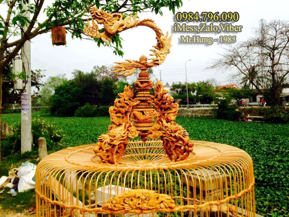 Lồng chim chào mào tre già 68 nan chạm tích Cửu Long 14 Lồng Chim Chào Mào Tre Già 68 Nan – Chạm Tích Cửu Long | Thủ Công Tinh Xảo, Đẳng Cấp Quý Tộc