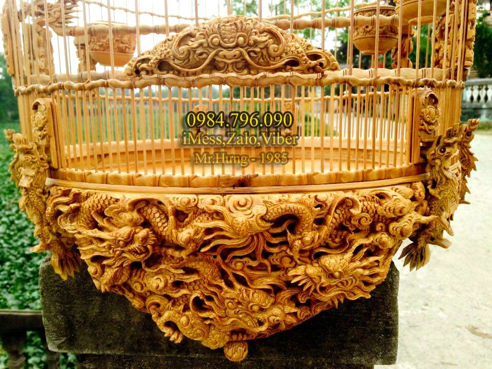 Lồng chim chào mào tre già 68 nan chạm tích Cửu Long 20 Lồng Chim Chào Mào Tre Già 68 Nan – Chạm Tích Cửu Long | Thủ Công Tinh Xảo, Đẳng Cấp Quý Tộc