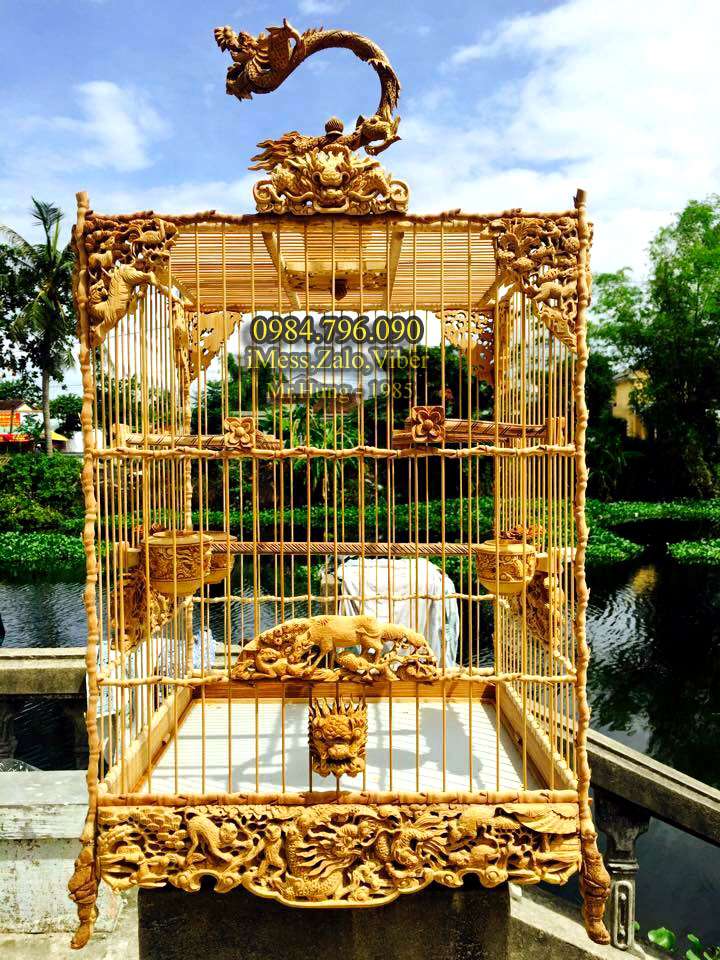 lồng chào mào vuông chạm 12 con giáp