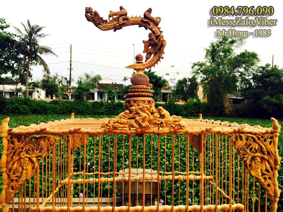 Lồng chim chào mào tre già phom vuông chào mào chạm Bát Tiên Quần Thú 16 Lồng Chim Chào Mào Vuông Tre Già – Tích Bát Tiên Quần Thú Đục Kênh Bong
