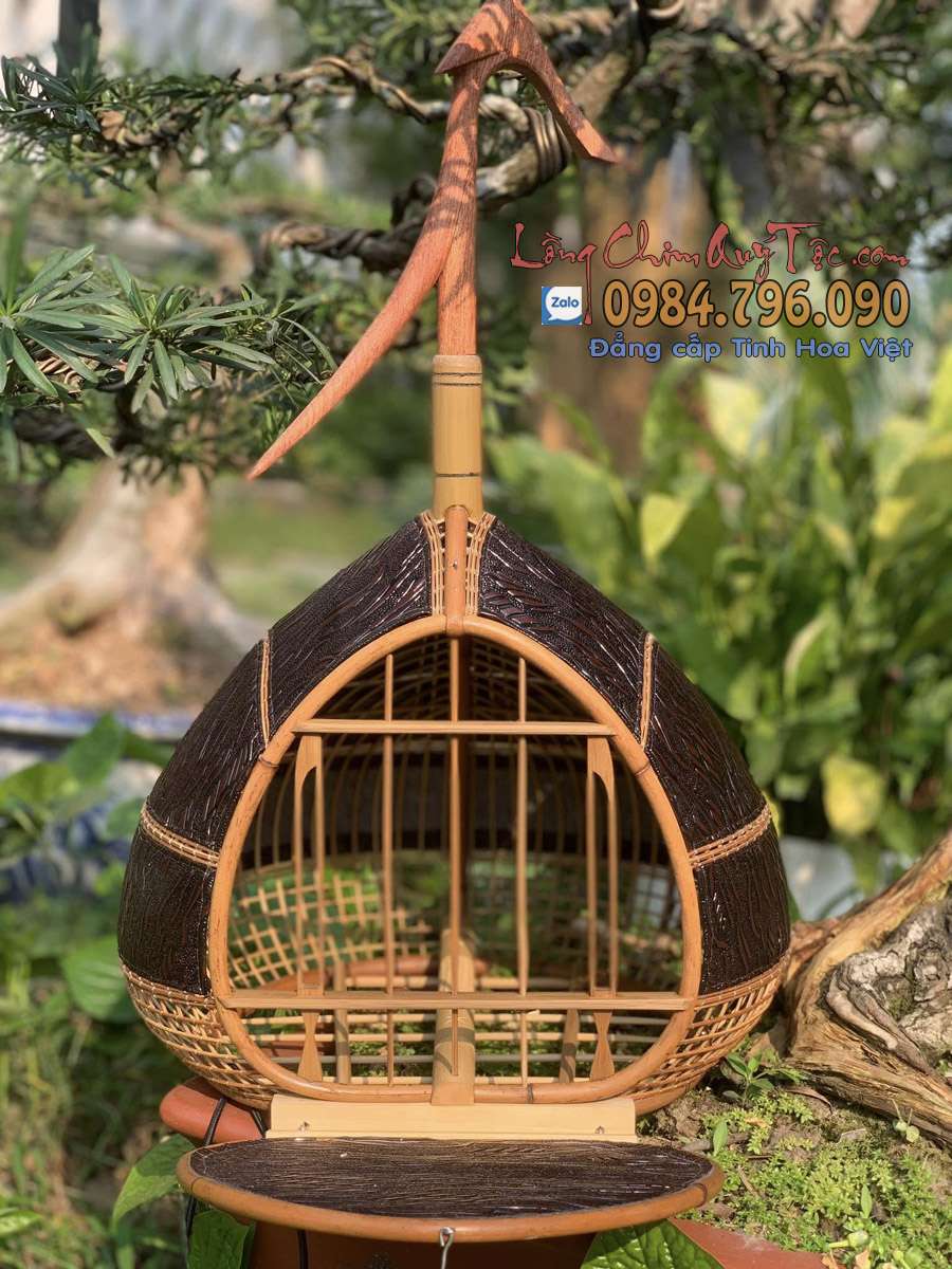 lồng chim cu gáy nóc bọc da