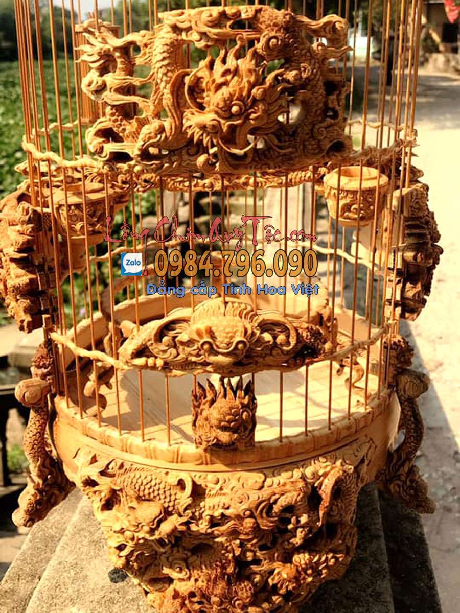 Lồng chim khuyên,bản tre già chạm tích Cửu Long Ẩn Vân 19 Lồng Chim Khuyên Cửu Long Ẩn Vân – Tác Phẩm Nghệ Thuật Dành Cho Người Chơi Đẳng Cấp
