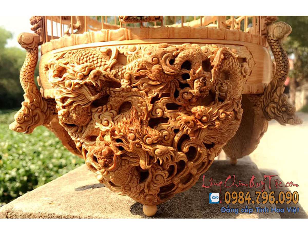 Lồng chim khuyên,bản tre già chạm tích Cửu Long Ẩn Vân 22 Lồng Chim Khuyên Cửu Long Ẩn Vân – Tác Phẩm Nghệ Thuật Dành Cho Người Chơi Đẳng Cấp