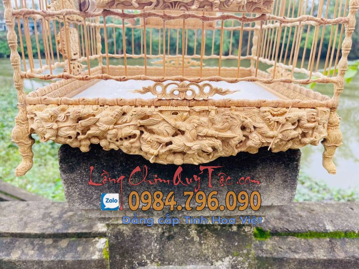 Lồng chim chào mào phom vuông chạm Tam Quốc Diễn Nghĩa 2 z6889875097835 8f09a0f8c8f7eb4491f2d4f6380da7fe